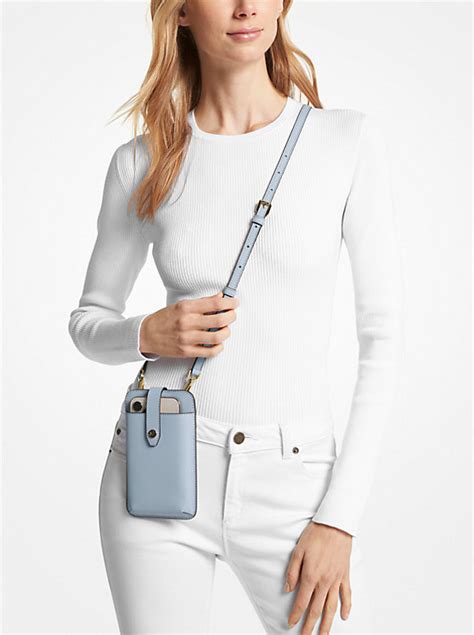 michael kors smartphone crossbody tassen|Small Saffiano Leather Smartphone Crossbody Bag .